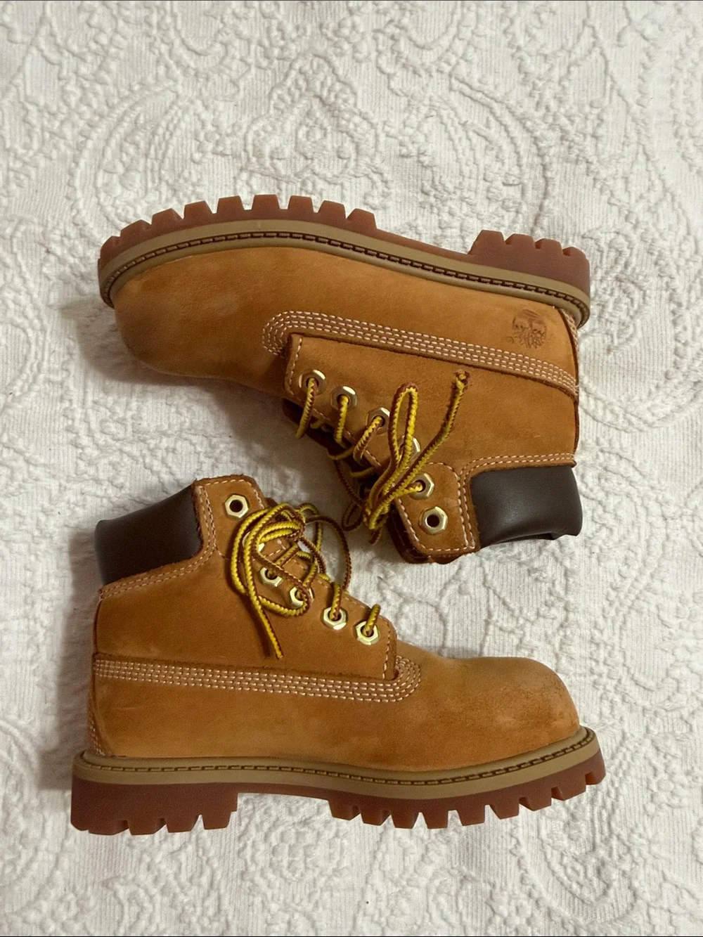 Timberland Boots Kids Size 10 (Toddler) Rust-Brown Lug Sole Lace Up Boot